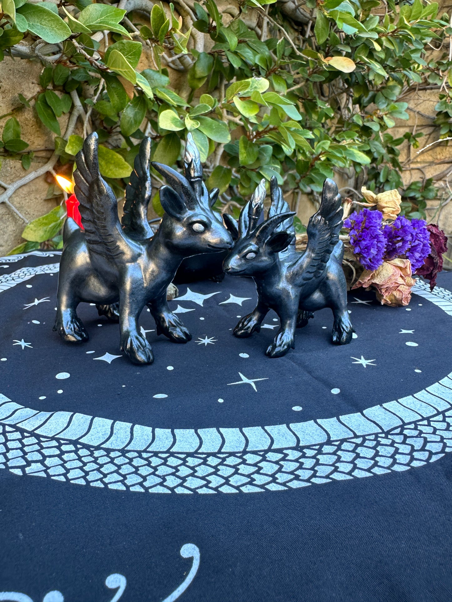 METALLIC GRAY Baby Baphomet figurine