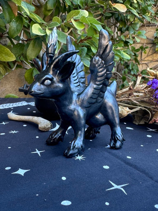 METALLIC GRAY Baby Baphomet figurine