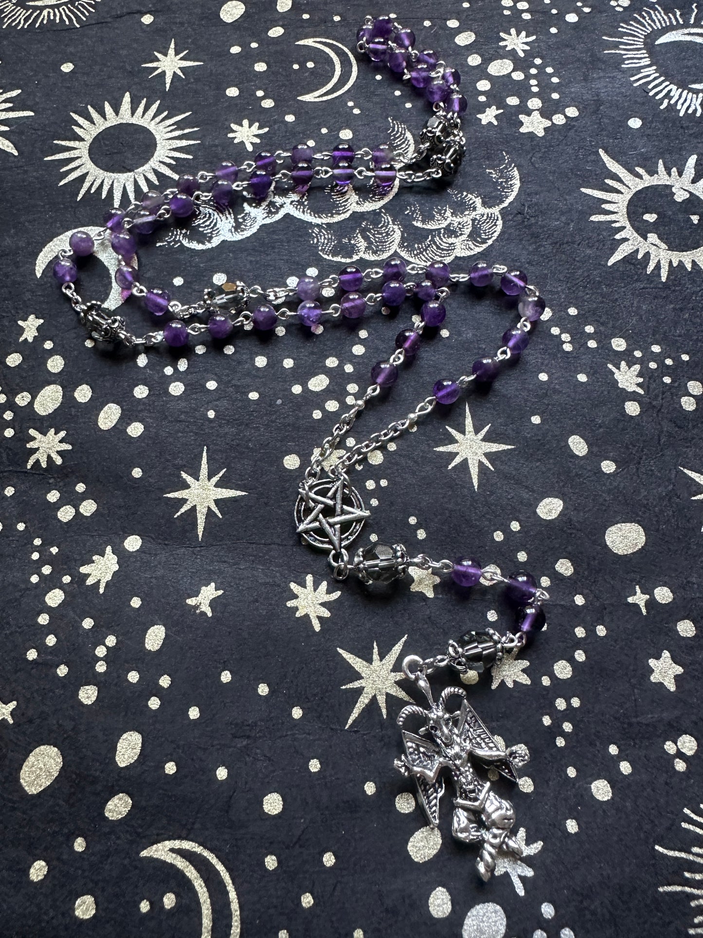 Amethyst Baphomet Rosary