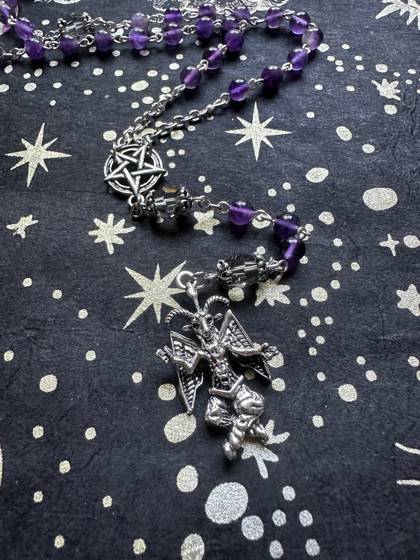 Amethyst Baphomet Rosary