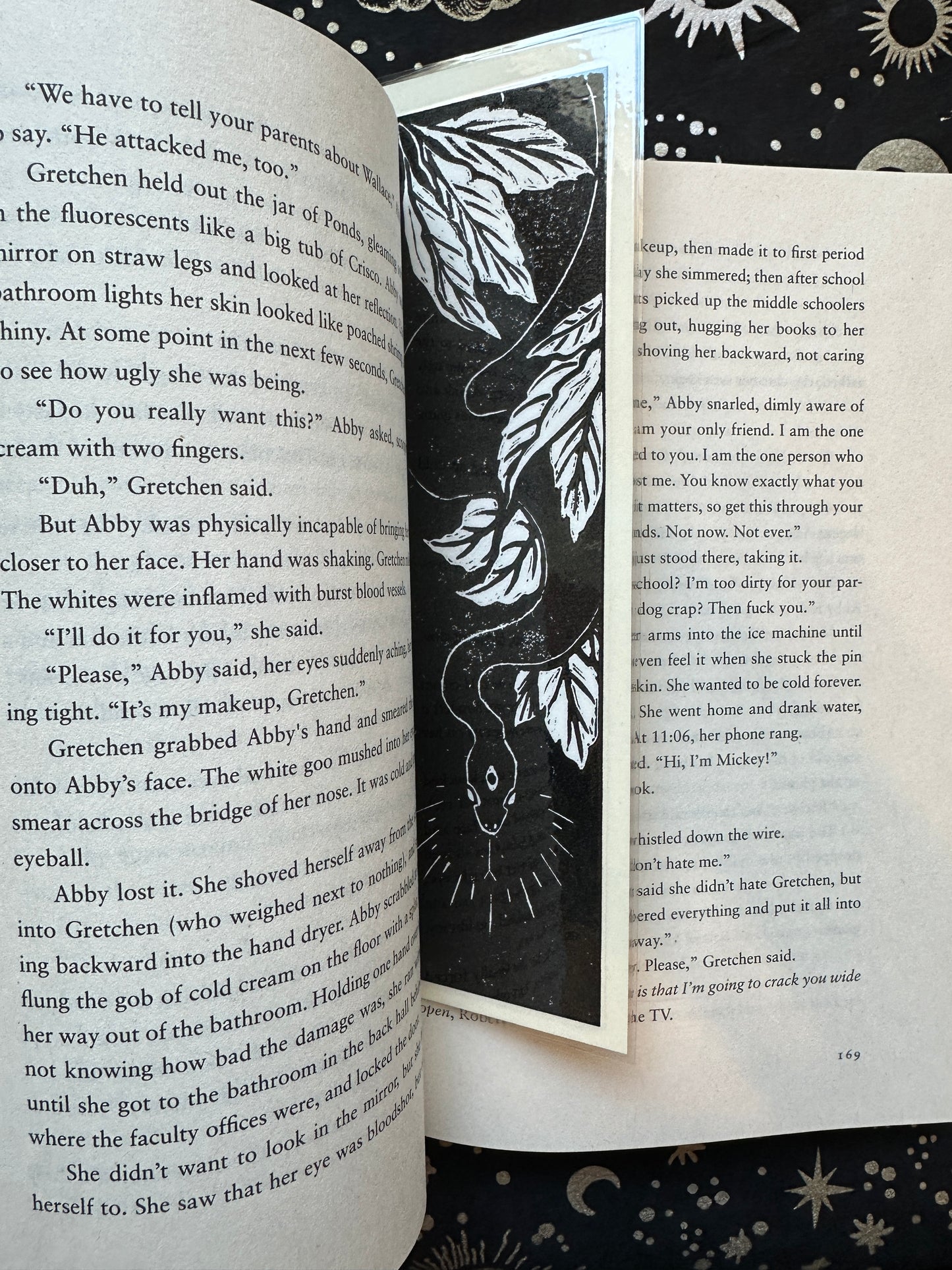 Linocut Snake Bookmark