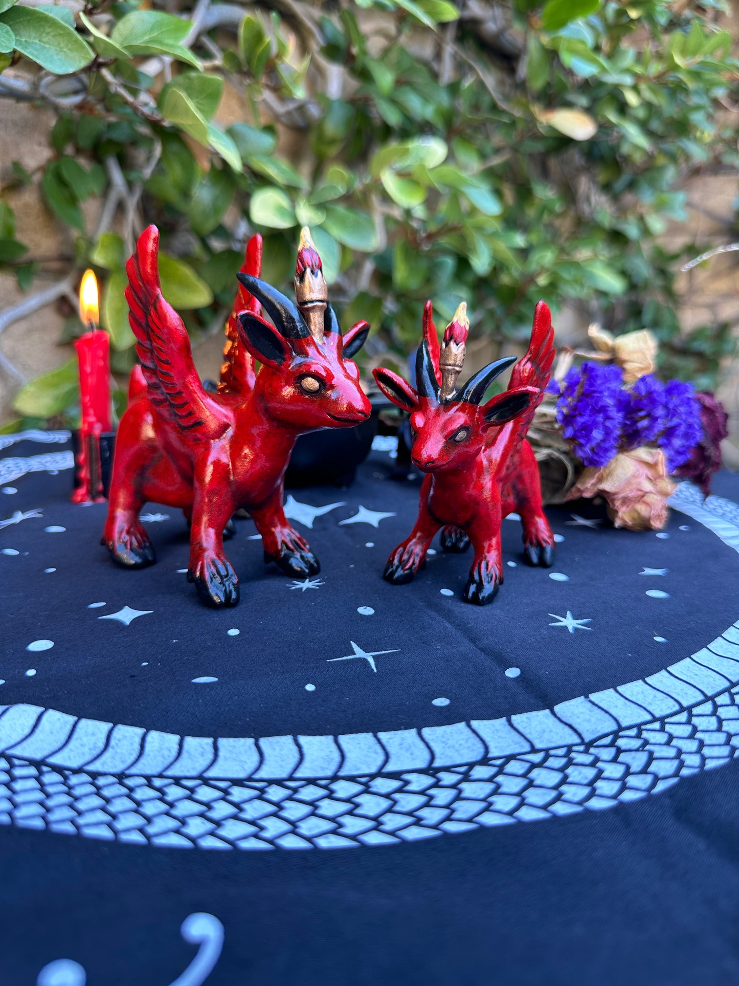 RED Baby Baphomet figurine