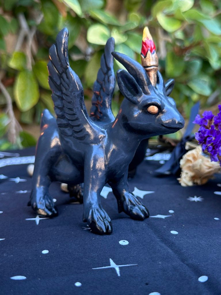 DARK GRAY Baby Baphomet figurine