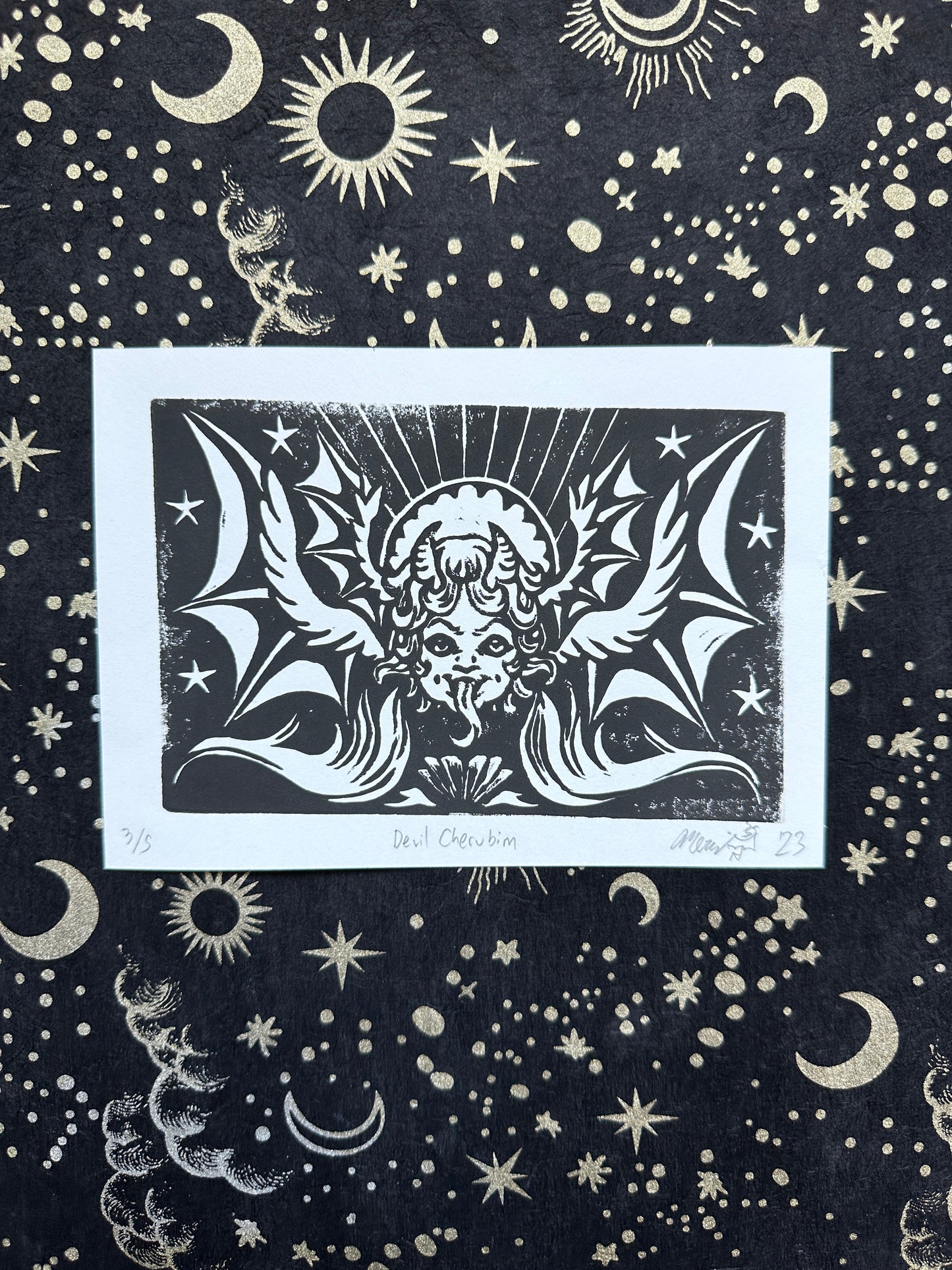 "Devil Cherubim" Tier 1 Black Acrylic