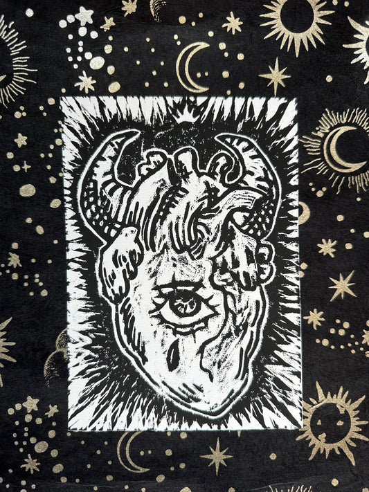 "Heart of a Monster" Tier 2 Black Oil-based ink