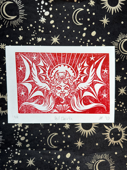 "Devil Cherubim" Tier 2 Red Acrylic