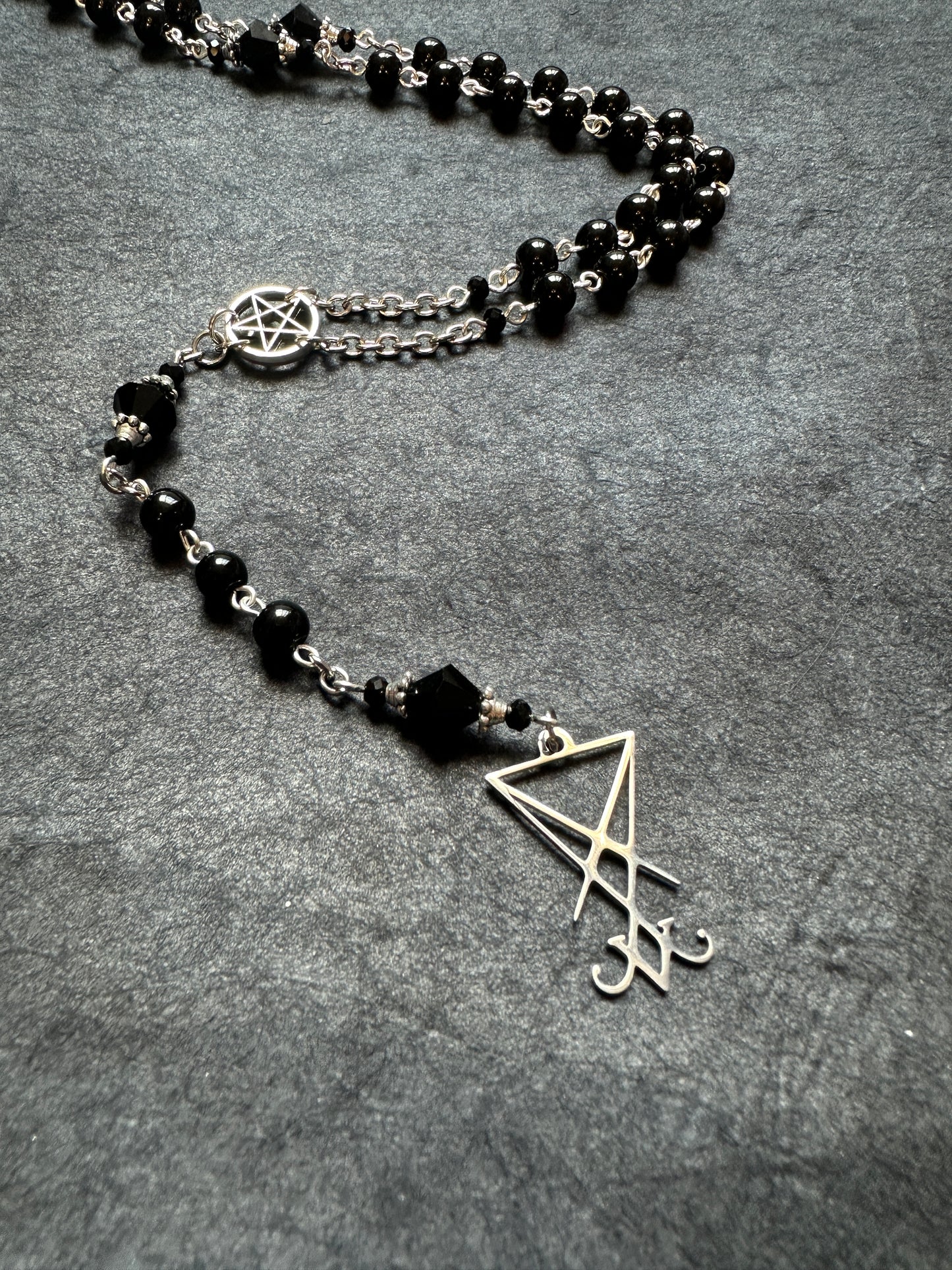 Original Black Lucifer Sigil Rosary