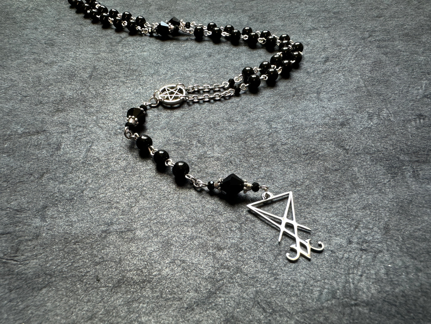 Original Black Lucifer Sigil Rosary