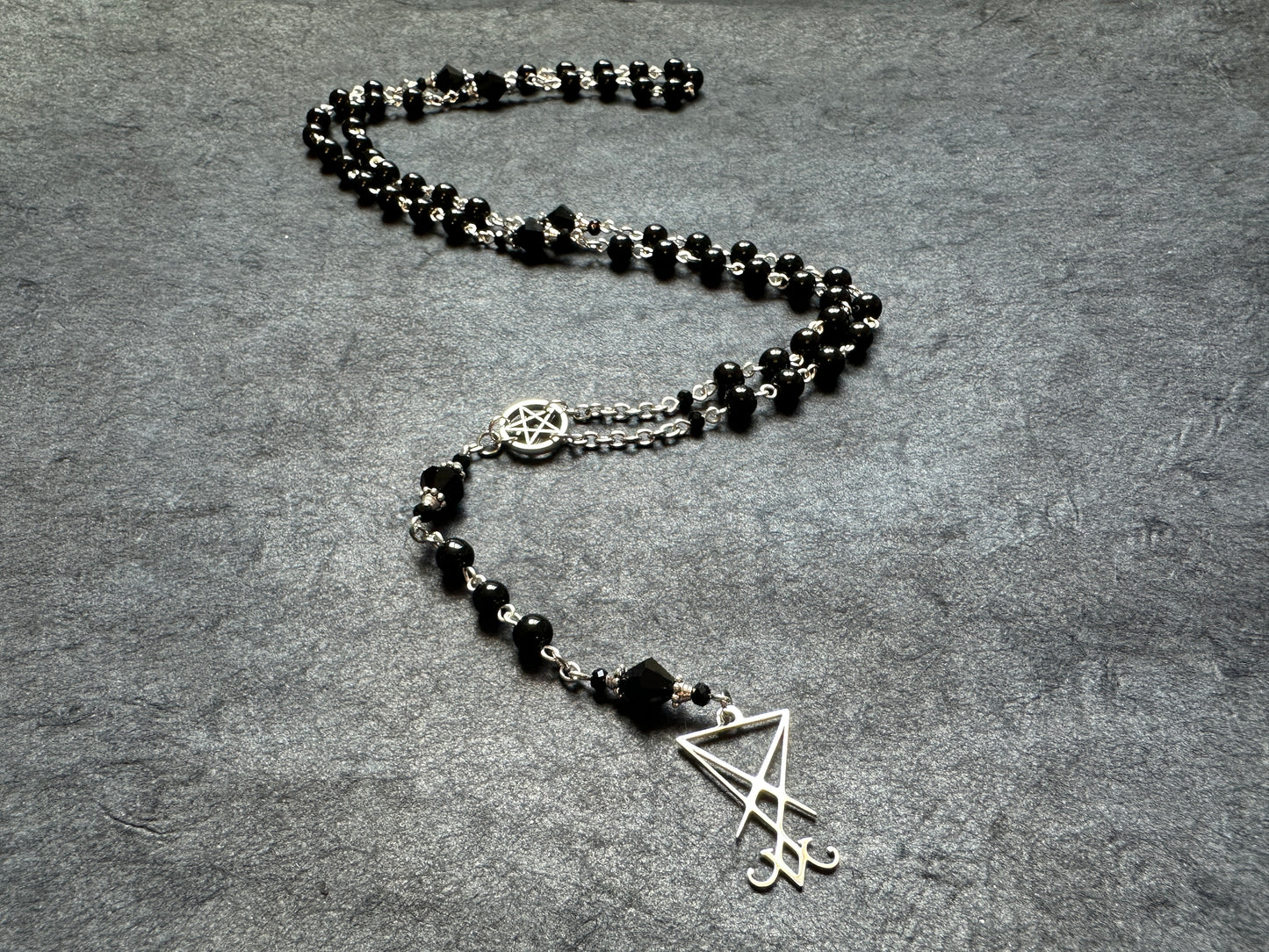 Original Black Lucifer Sigil Rosary