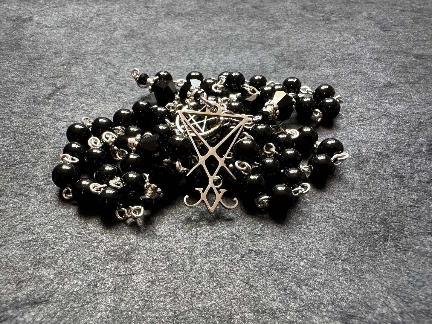 Original Black Lucifer Sigil Rosary