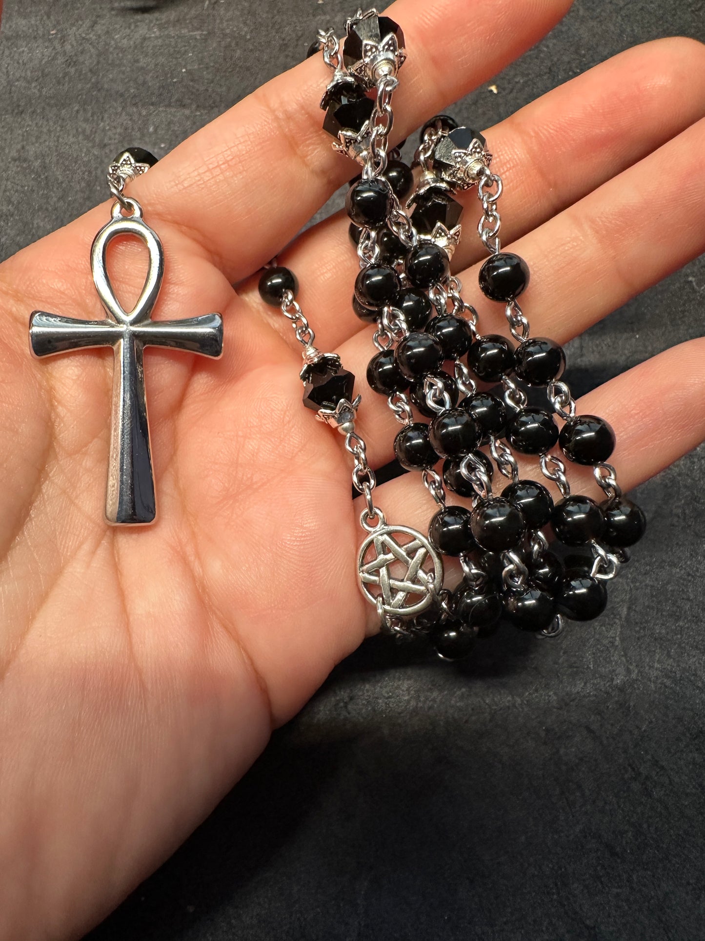 Dead Flowers, Ankh and onyx rosary