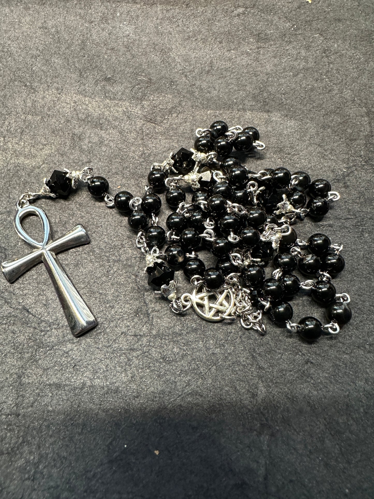 Dead Flowers, Ankh and onyx rosary